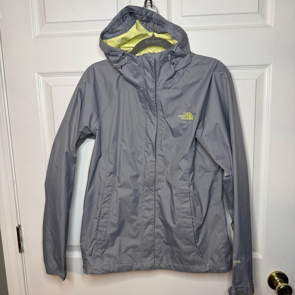 The North Face Women's Gray and Green Rain Wind Outdoor Jacket Size Small GUC